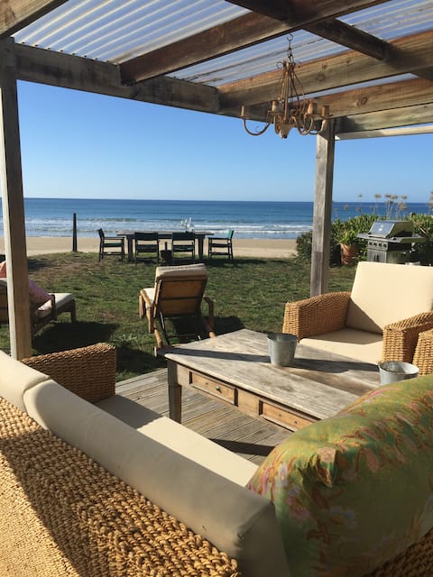 Rustic beachfront bach