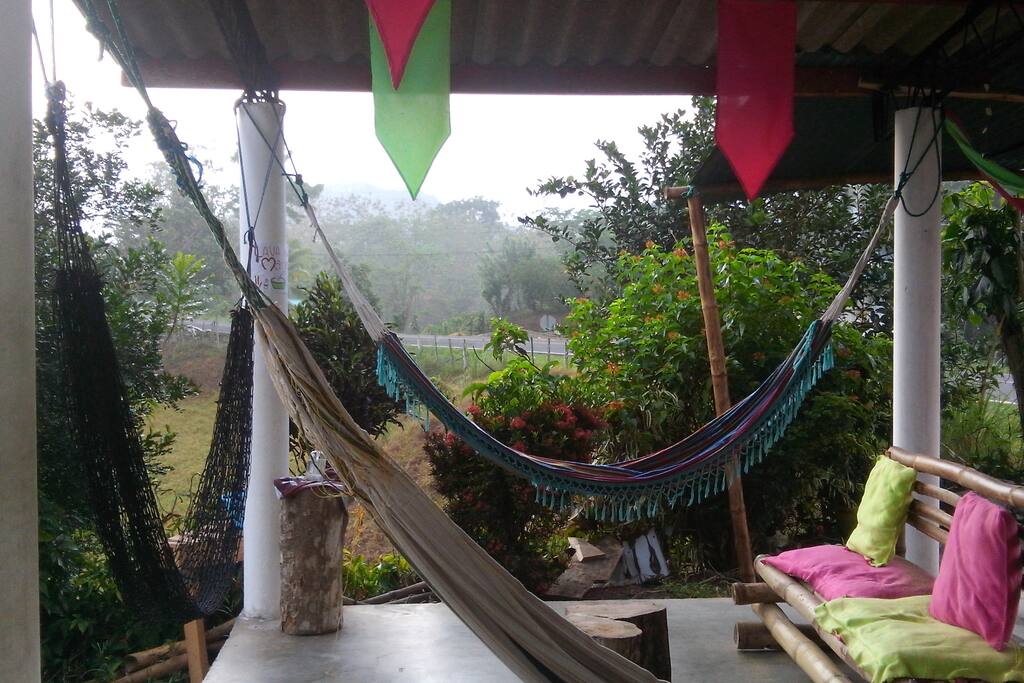 Contamos con esta zona de hamacas.