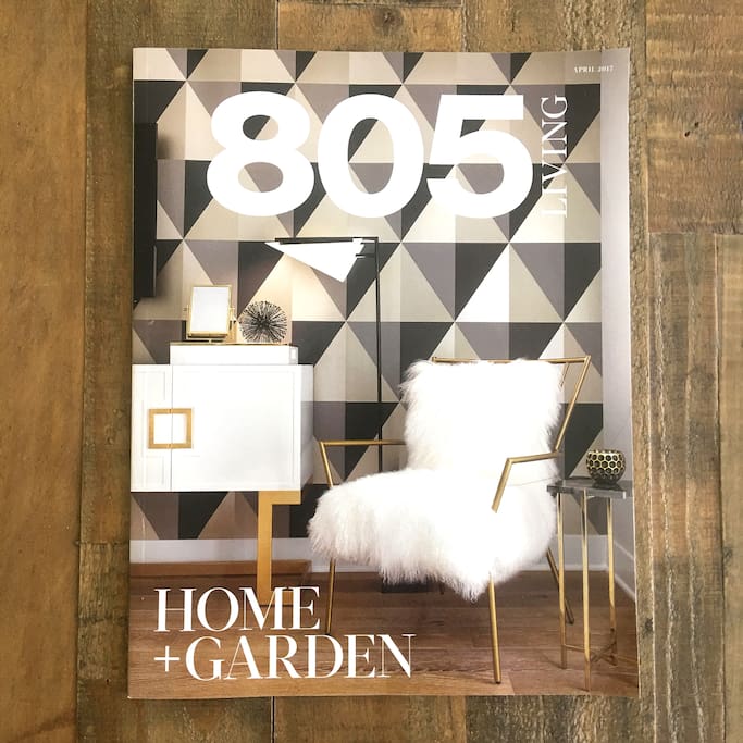 In this recent 805 Living Magazine, they voted/featured our bungalow in the top 4 places to stay in the 805 area code! This cover is not our space, just showing the magazine.