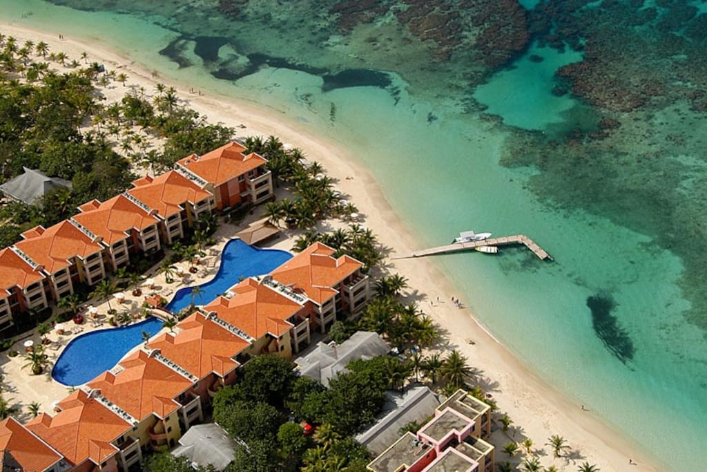 Aerial view of resort