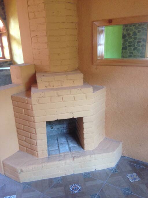 Cozy fireplace