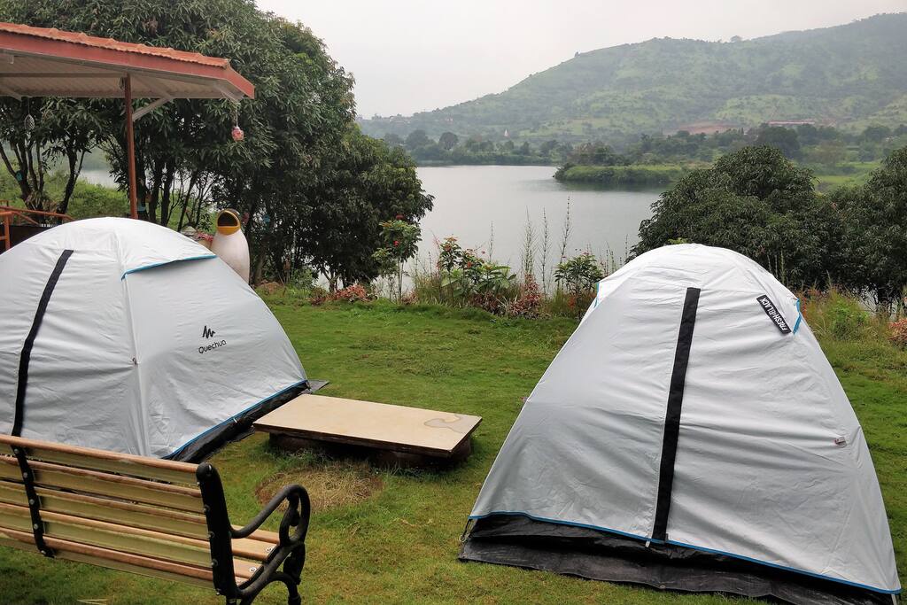Sit-out area with lake view
