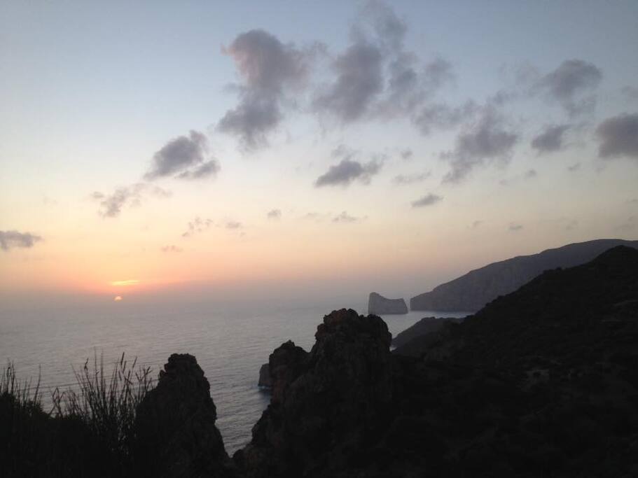 Nebida, tramonto