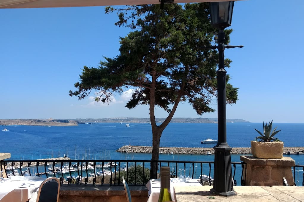 View from the Country Terrace Restaurant in Qala.