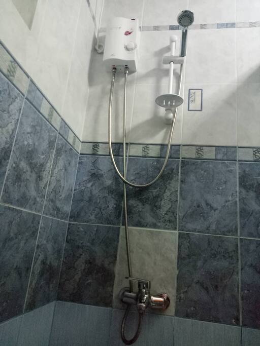 Newly installed hot shower