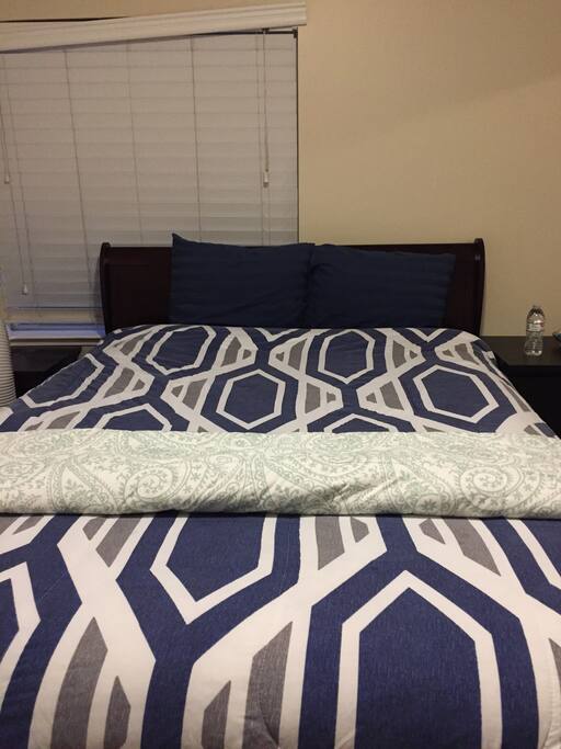 Front view of bed