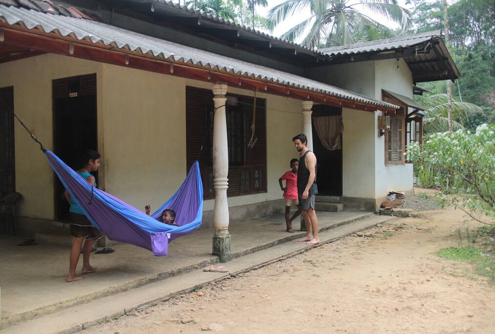 This is one of the homes that host travellers. No matter which house you are staying at, all the villagers will come and say hi.