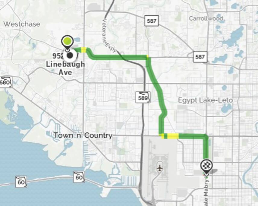 <20min from Raymond James Stadium