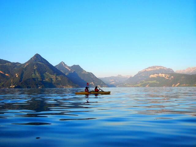 Maritime apartment with mountain view / with free kayaks *