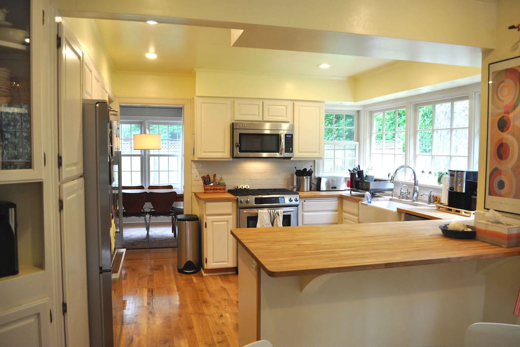kitchen with view to formal dining area