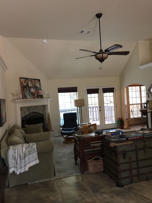 Relax in open, light, bright living area