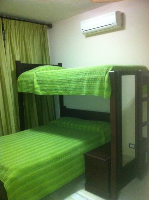 Full and twin bunk beds