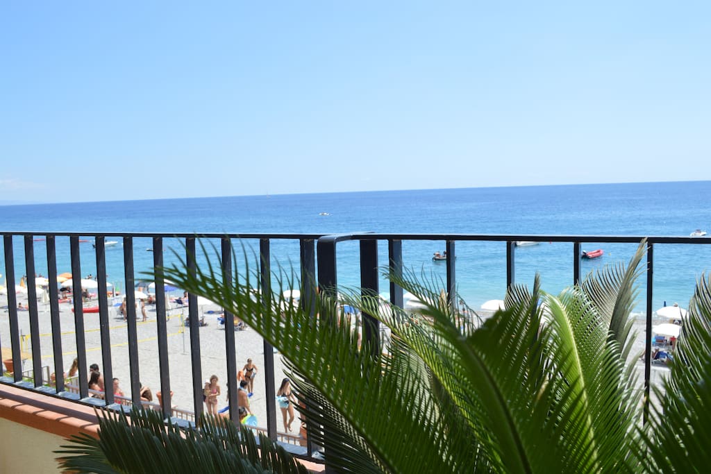 The terrace by the sea is less than 10 meters from the beach