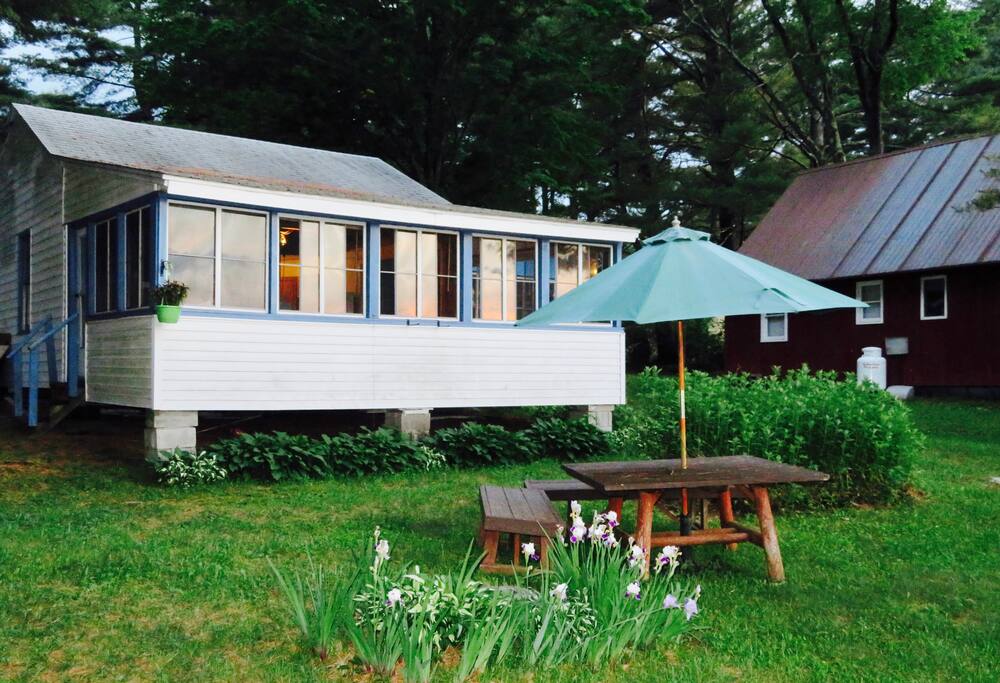 Looking back at house and picnic table.