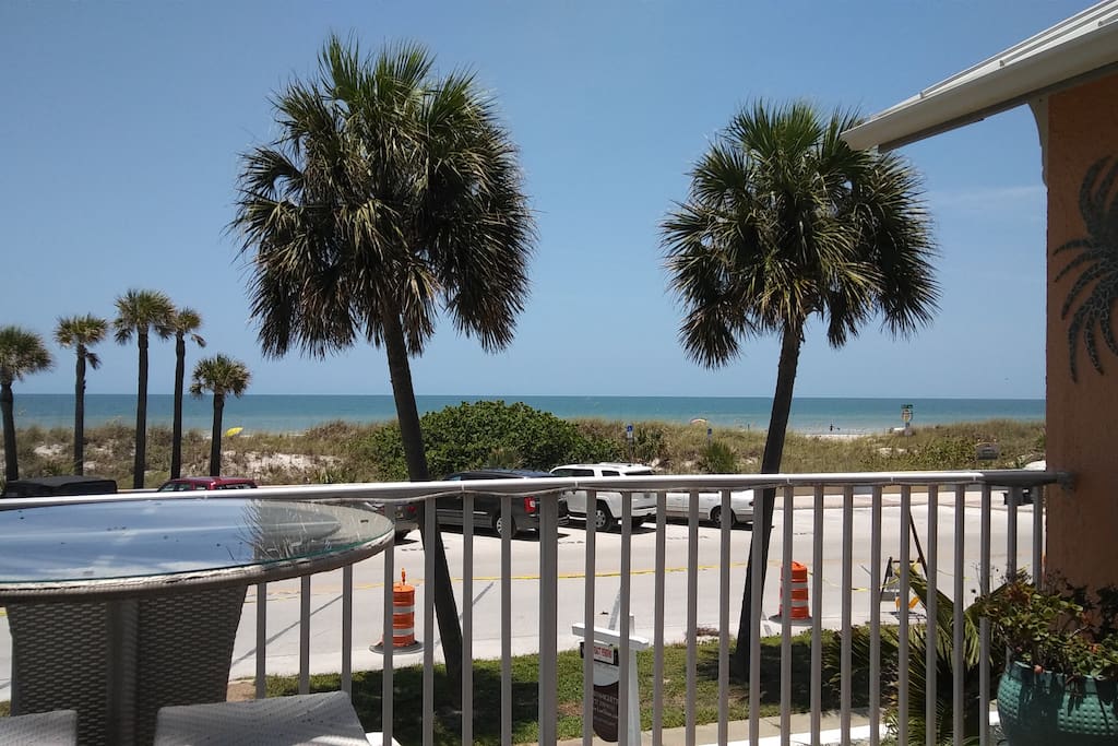 Daytime view from one of the balconies at this beach town home.