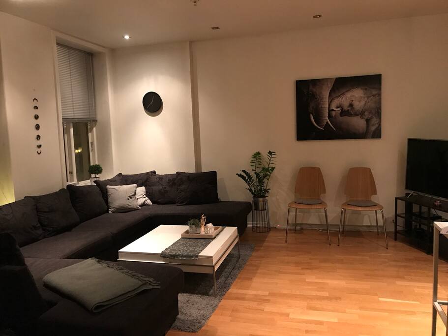 Sofa from kitchen view
