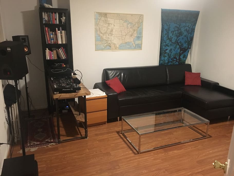 Living room with couch.