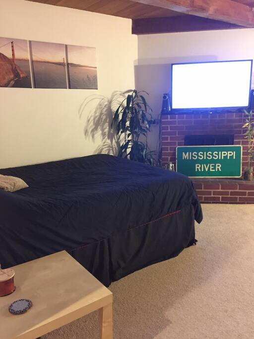 Bed + Fireplace = Comfort