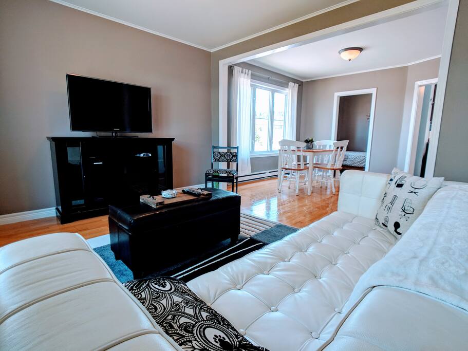 Comfortable leather couch