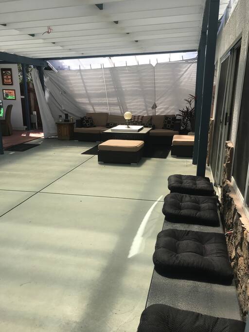Sitting backside patio