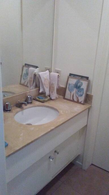 Half bath size bathroom to yourself. Shared bathroom with shower available too.