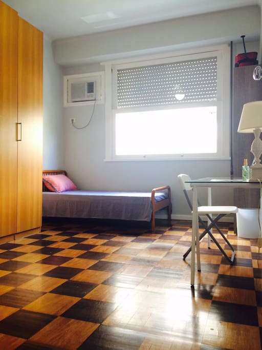 Bedroom with lots of light