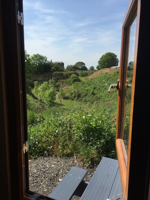 View from the back of the pod