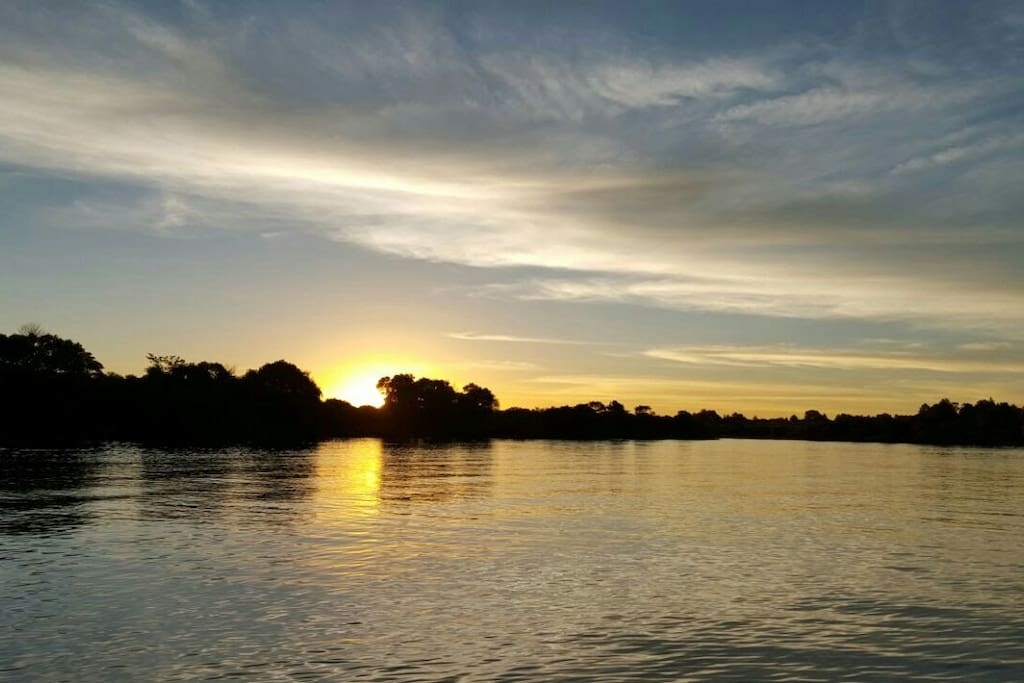 Sunset on the river