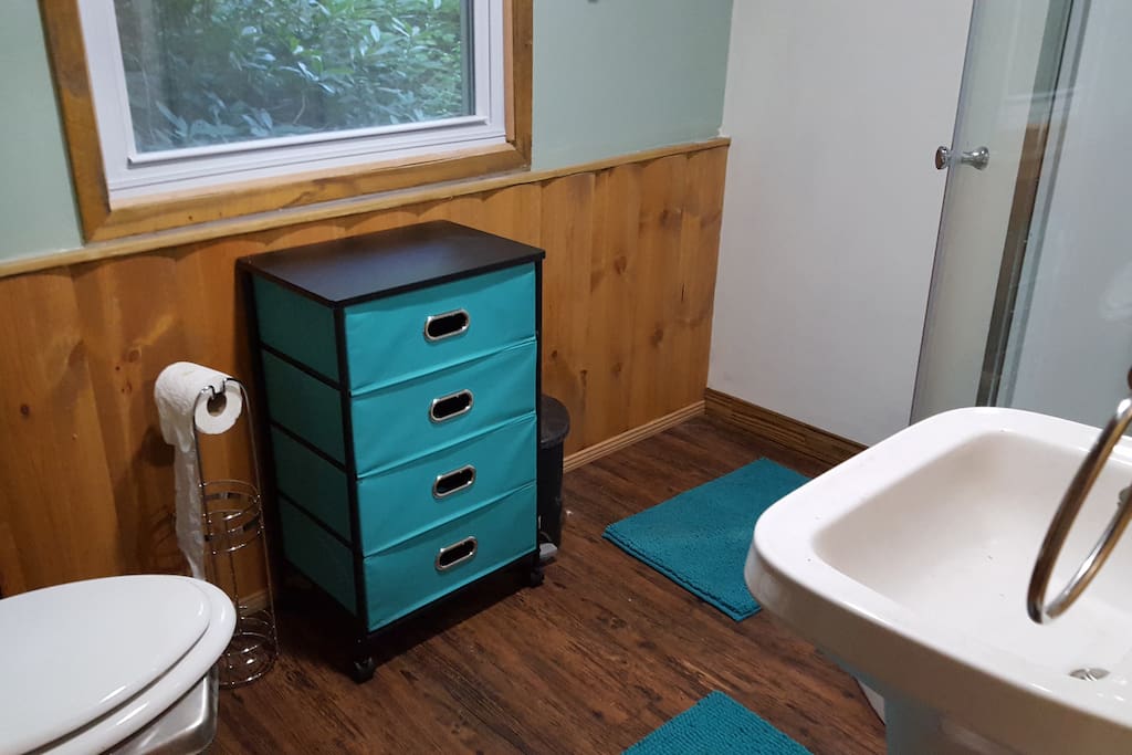 new bathroom with incinerating toilet