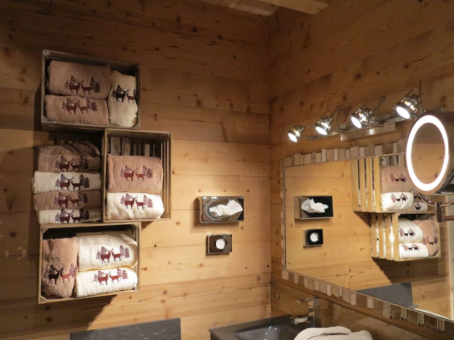 salle de bain avec douche
