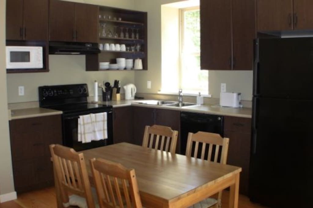 Have breakfast in a brightly lit room with big windows