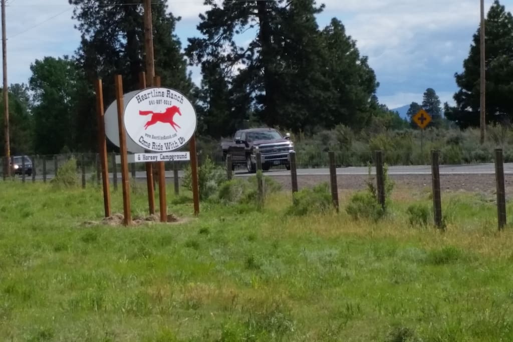 Front sign of Ranch & Campgrounds.