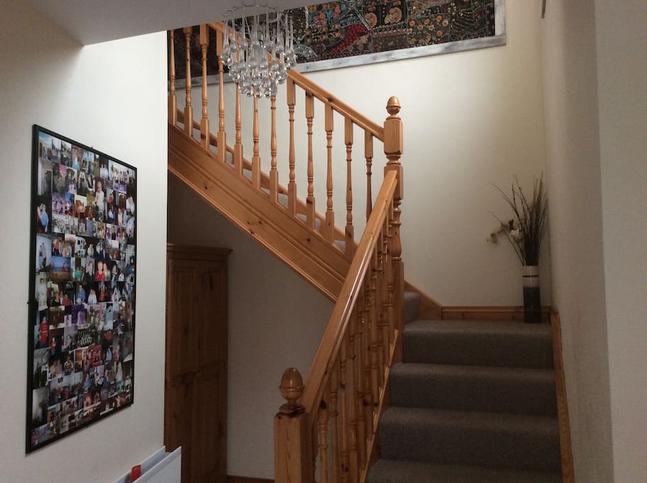 This is the stairway to the apartment via the hallway.