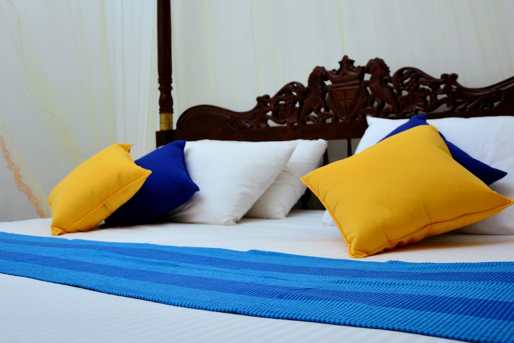 Bed with Night lamps