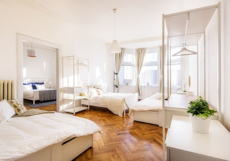 Generous 1st bedroom connecting to the 2nd bedroom