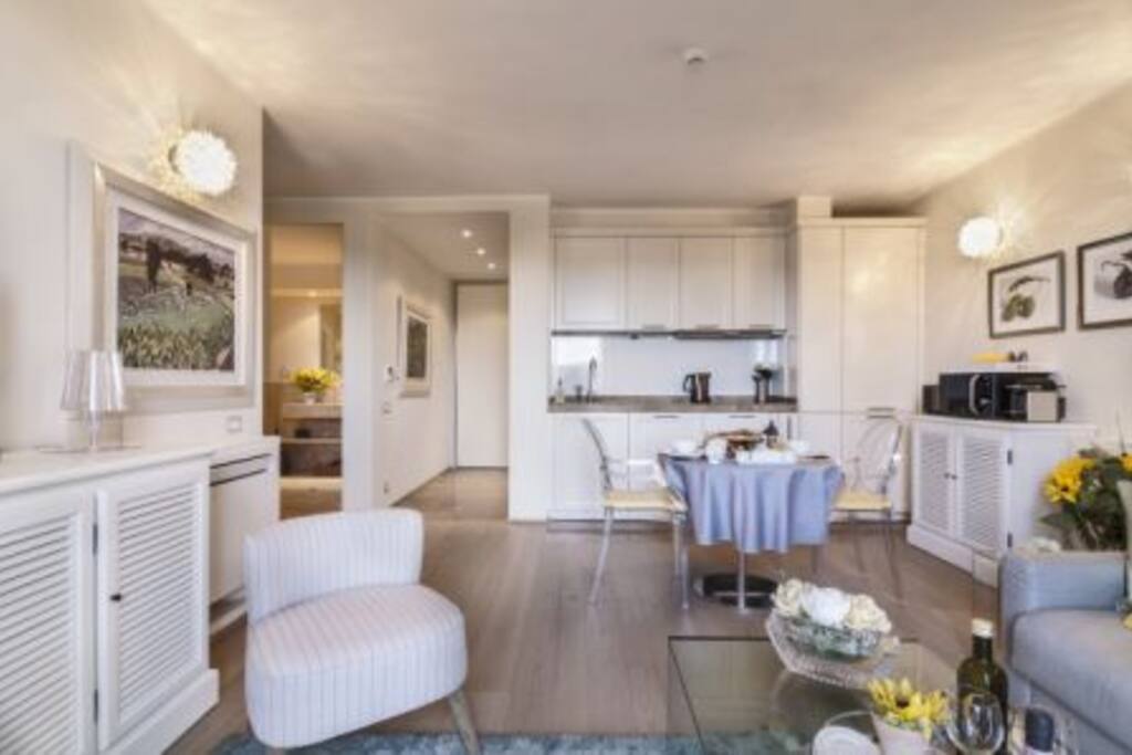 living and kitchen area