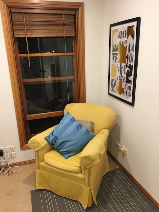 Comfortable chair to relax and do a bit of reading
