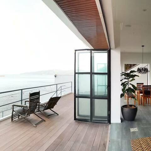 Private waterfront house