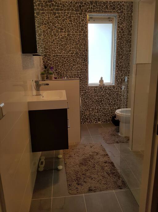 the bathroom