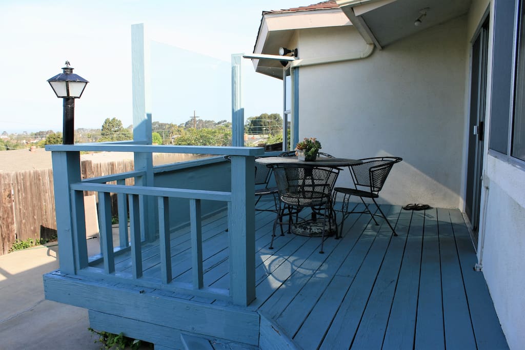 Separate patio for ocean view dining