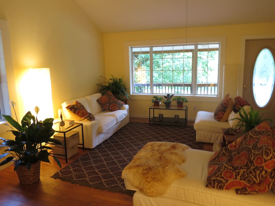 Large, sunny living room