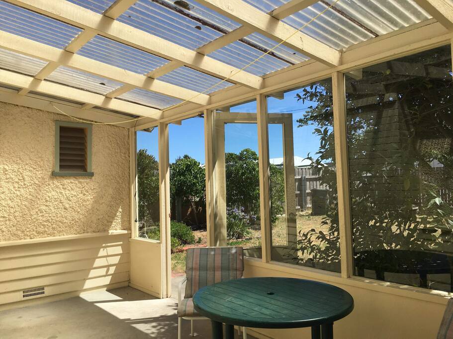 Sun room outdoor area