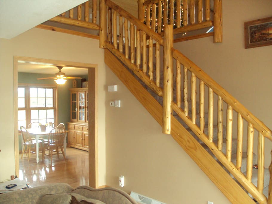 Log stair case