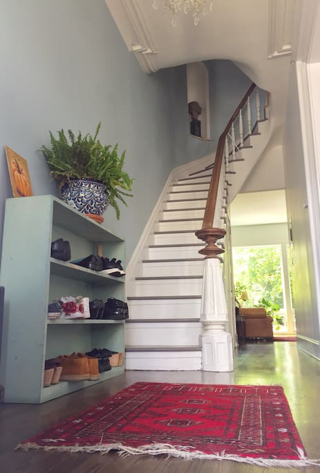 Stairs and hallway to Living Room