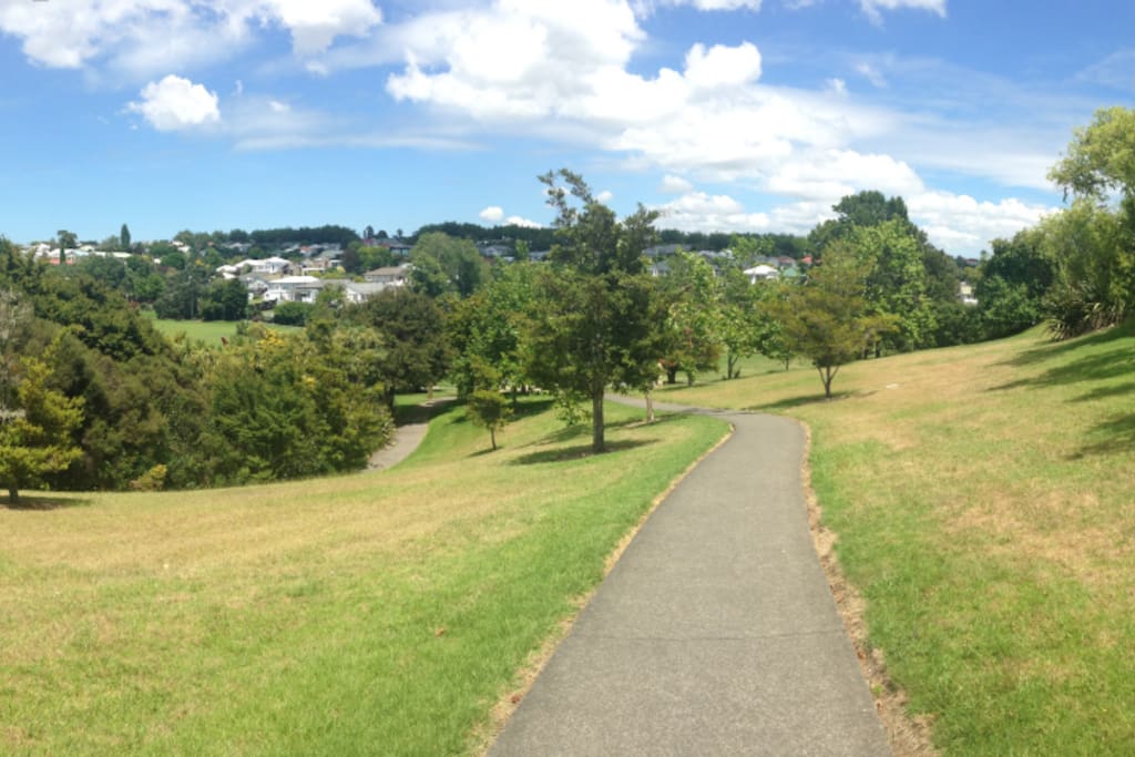 The villa backs onto Grey Lynn Park