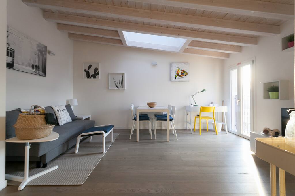 The Living room - The dining table & The desk