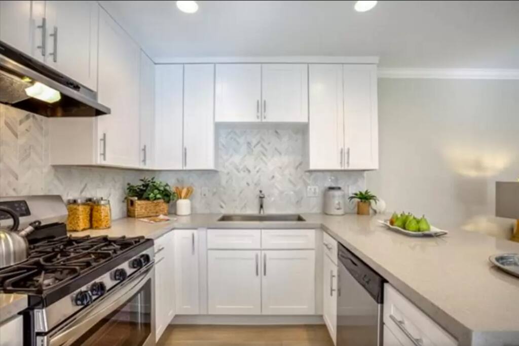 Brand new kitchen with everything you need for a comfortable stay