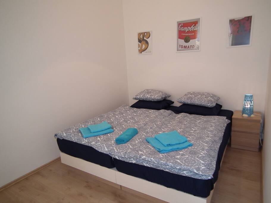 Bed with comfortable mattress