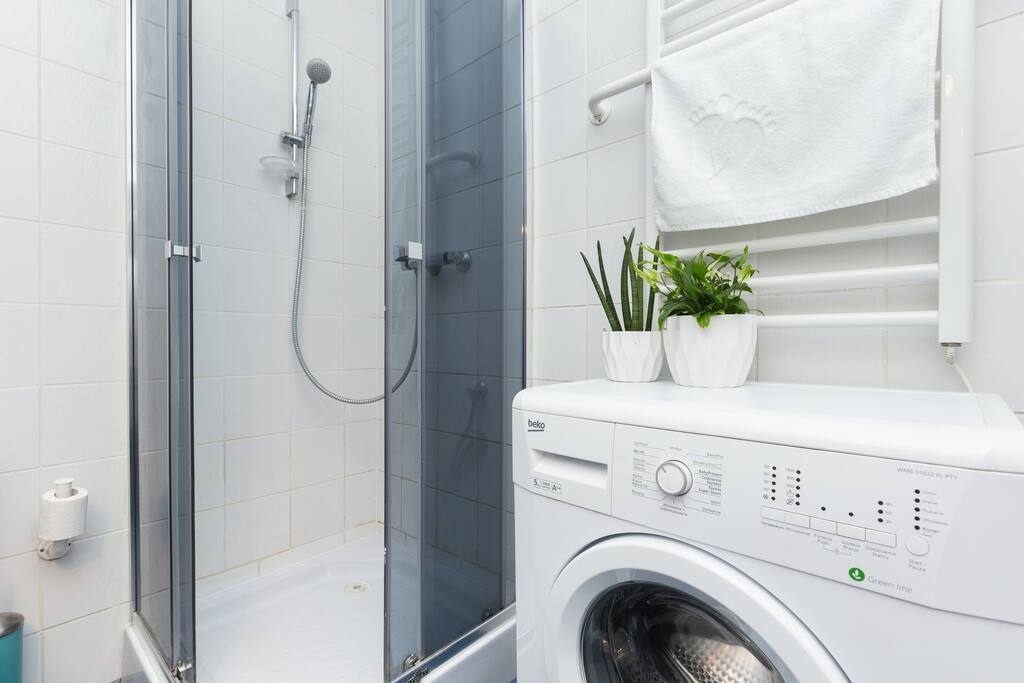 bathroom with a shower
