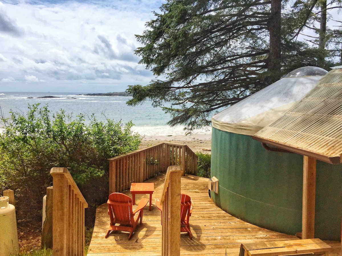 3. Small Ocean Front Yurt Yurts for Rent in Ucluelet, British